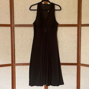 Jessica Howard Evenings Vintage Drapey Ruched Sexy Black Sleeveless Dress - 14